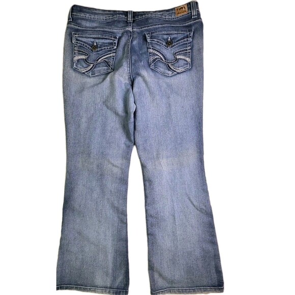 Vintage Leigh Sophia Hipster Flare Low Rise Jeans Size 15 Junior's Short - Picture 11 of 12